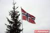 005 Powiewająca flaga Norwegii